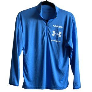 Under Armour Heat Gear Loose Large Logo 1/4 Zipper Long Sleeve Youth Large Shirt
